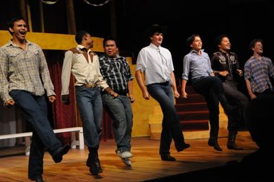 Aggie Boys Sean Coad, Perry McCall, James Natividad, Jesse Chin, Rueben Carrion, and  Photo