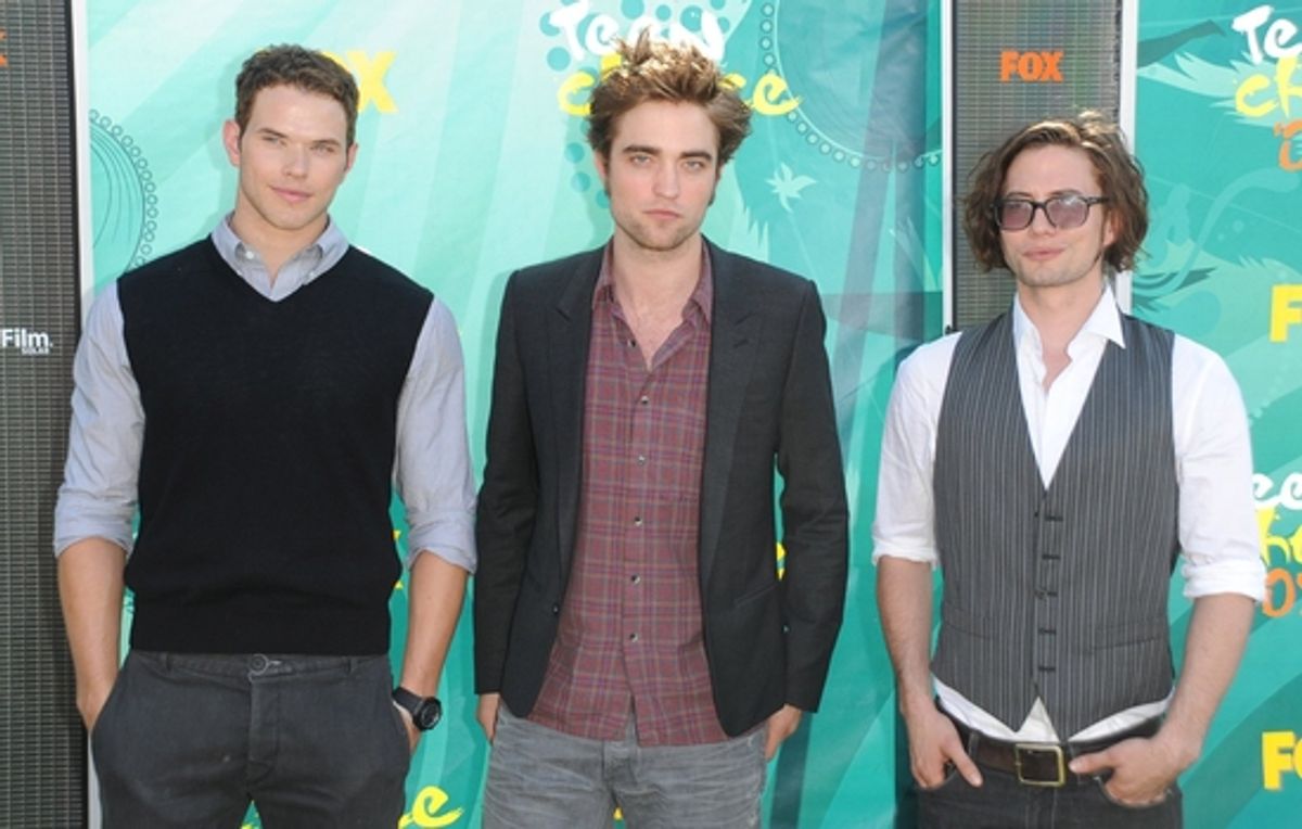 Kellan Lutz, Robert Pattinson and Jackson Rathbone at 