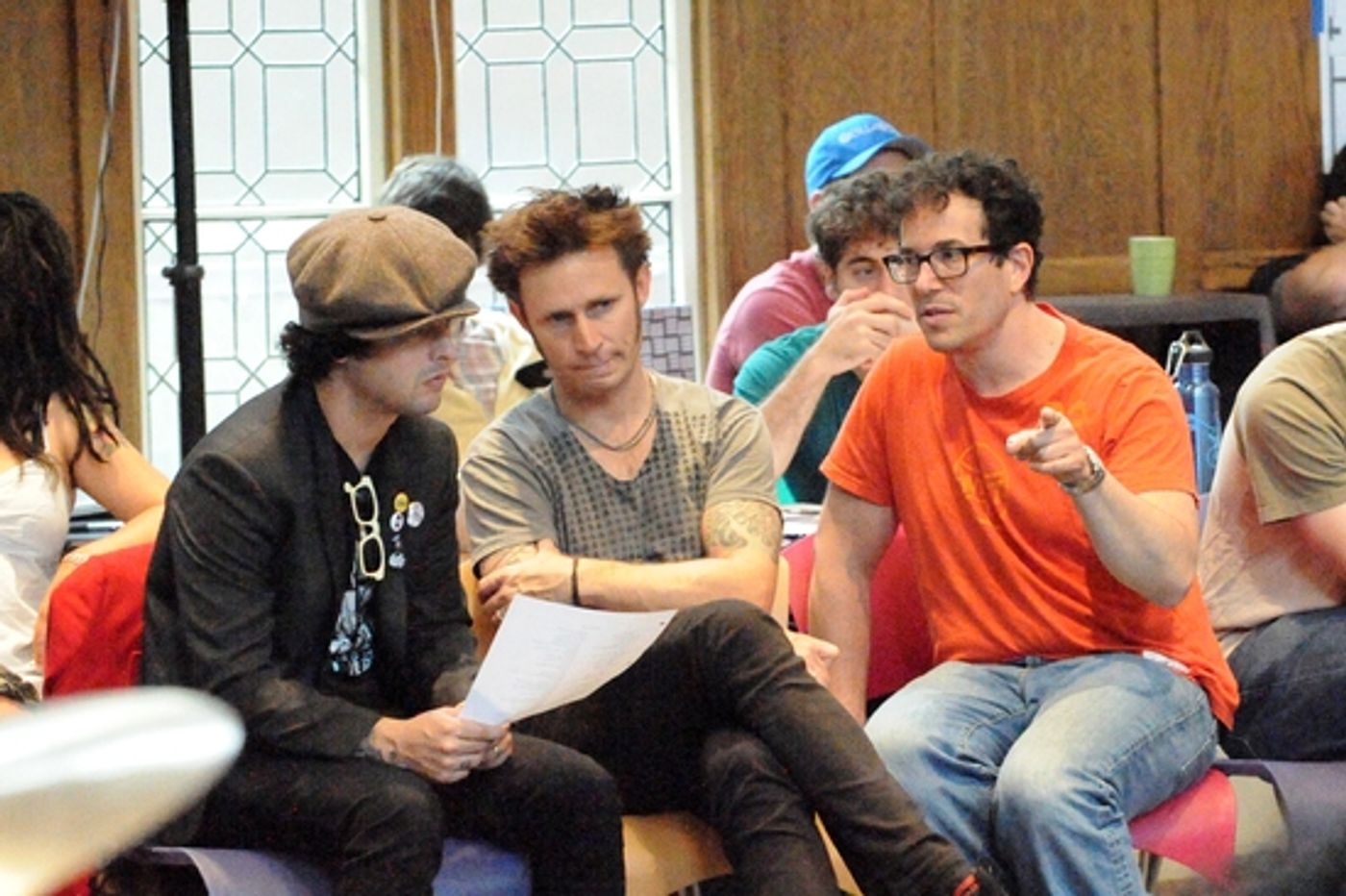 Photo Flash: Green Day Visits AMERICAN IDIOT Rehearsals Photo Flash: Green Day Visits AMERICAN IDIOT Rehearsals Image
