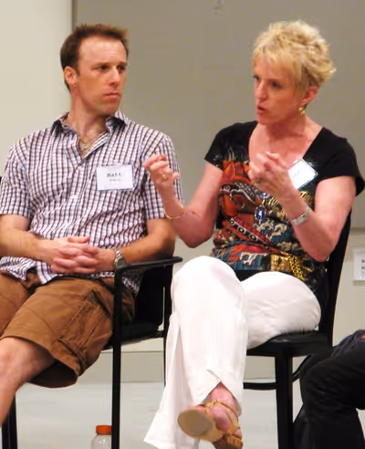 Choreographer Matt Williams and DanceBreak Director Melinda Atwood Photo