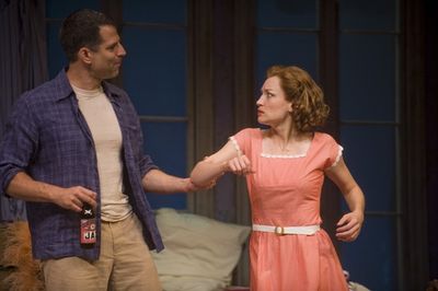 Christopher Innvar (Stanley Kowalski) and Kim Stauffer (Stella Kowalski) Photo