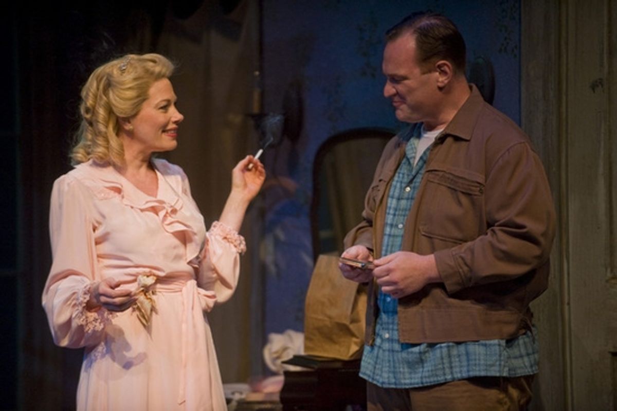 Marin Mazzie (Blanche DuBois) and Kevin Carolan (Mitch) at 