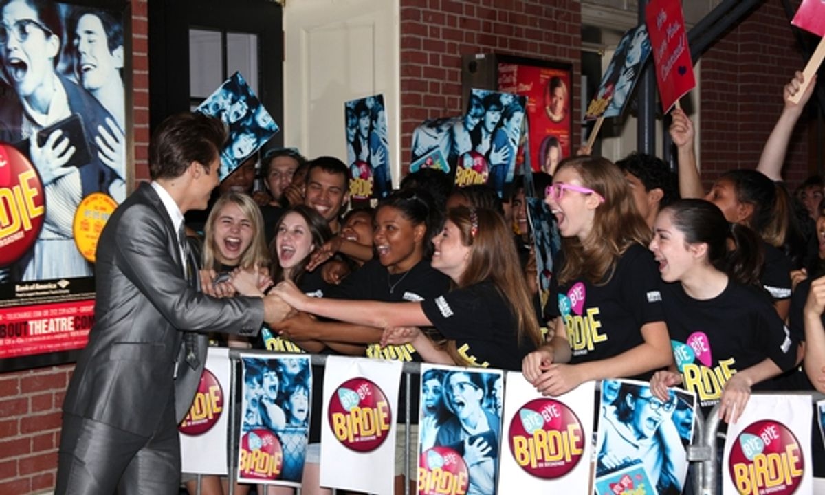 Nolan Gerard Funk and his swooning fans at 