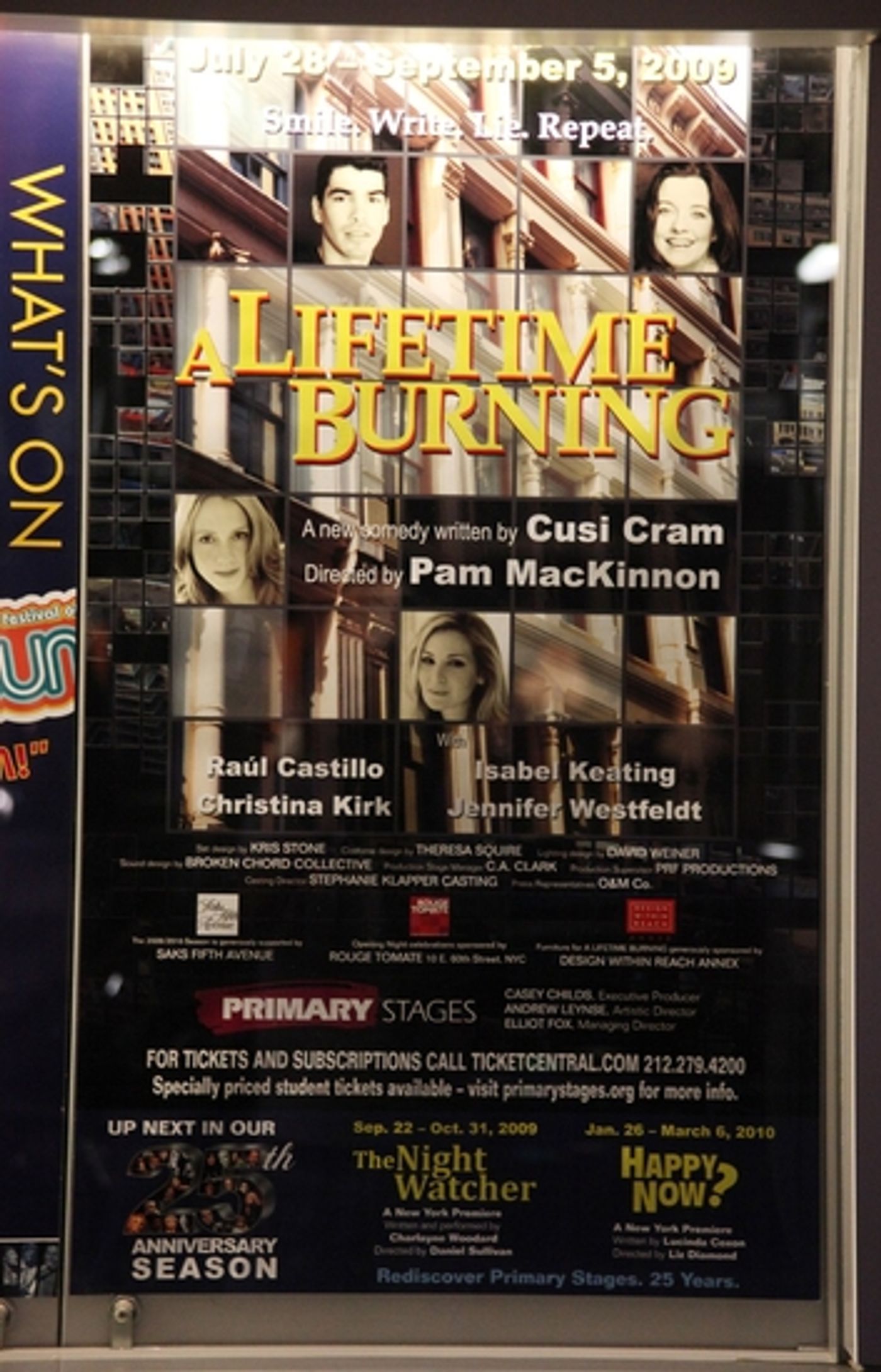 Photo Coverage: Primary Stages' A LIFETIME BURNING Opening Night - Curtain Call  Image