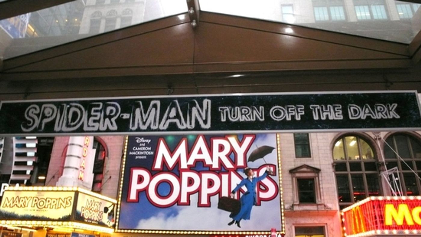 Photo Spotlight: 'SPIDER-MAN, Turn Off The Dark' Theatre Marquee  Image