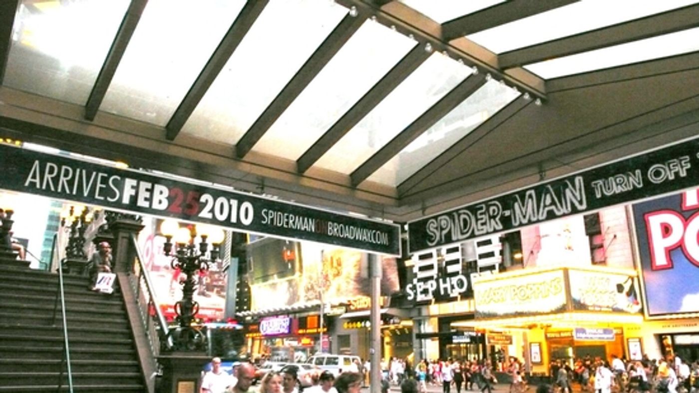 Photo Spotlight: 'SPIDER-MAN, Turn Off The Dark' Theatre Marquee  Image