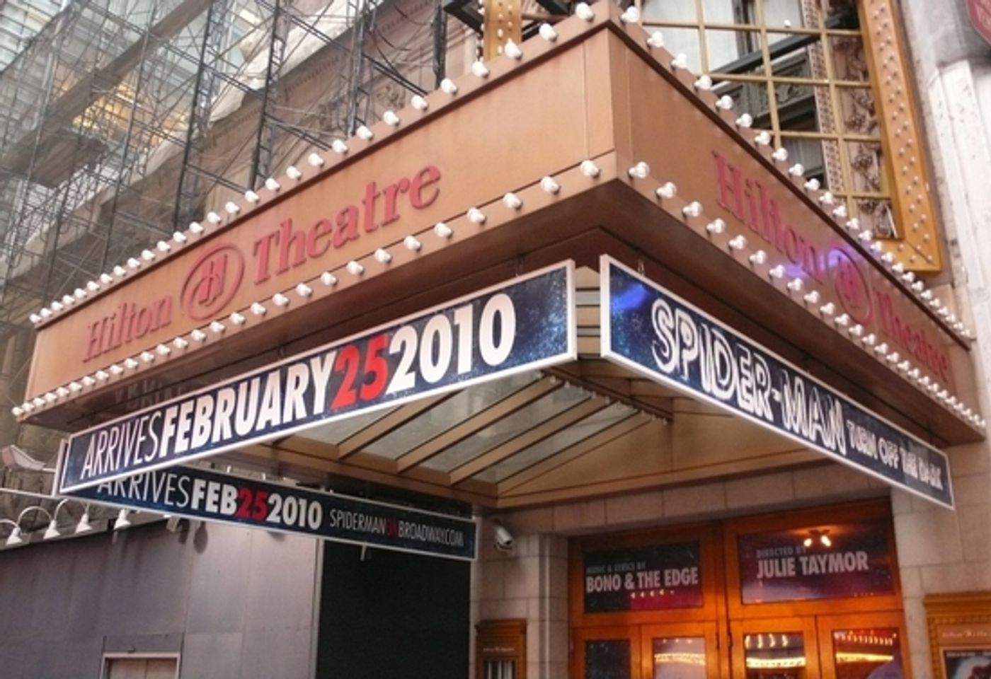 Photo Spotlight: 'SPIDER-MAN, Turn Off The Dark' Theatre Marquee  Image