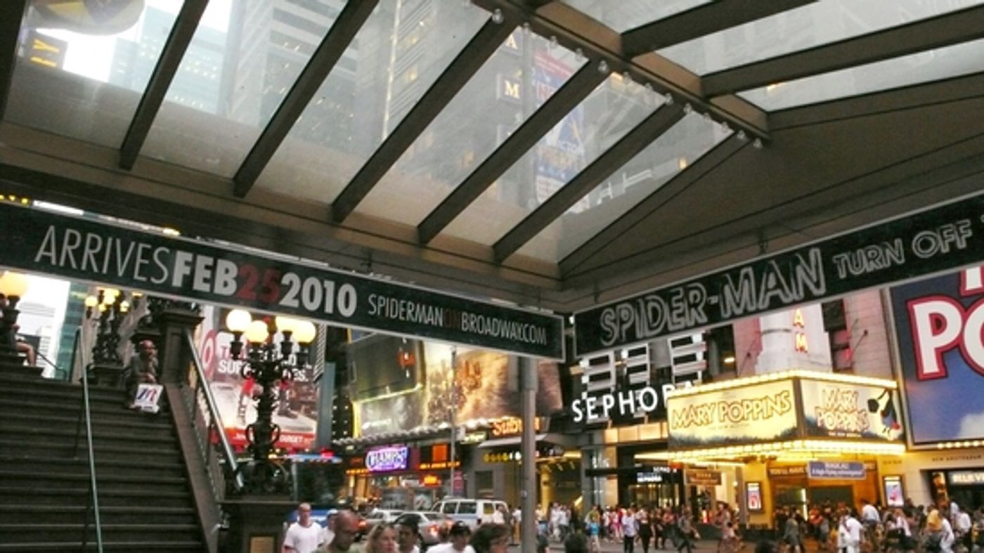 Photo Spotlight: 'SPIDER-MAN, Turn Off The Dark' Theatre Marquee  Image