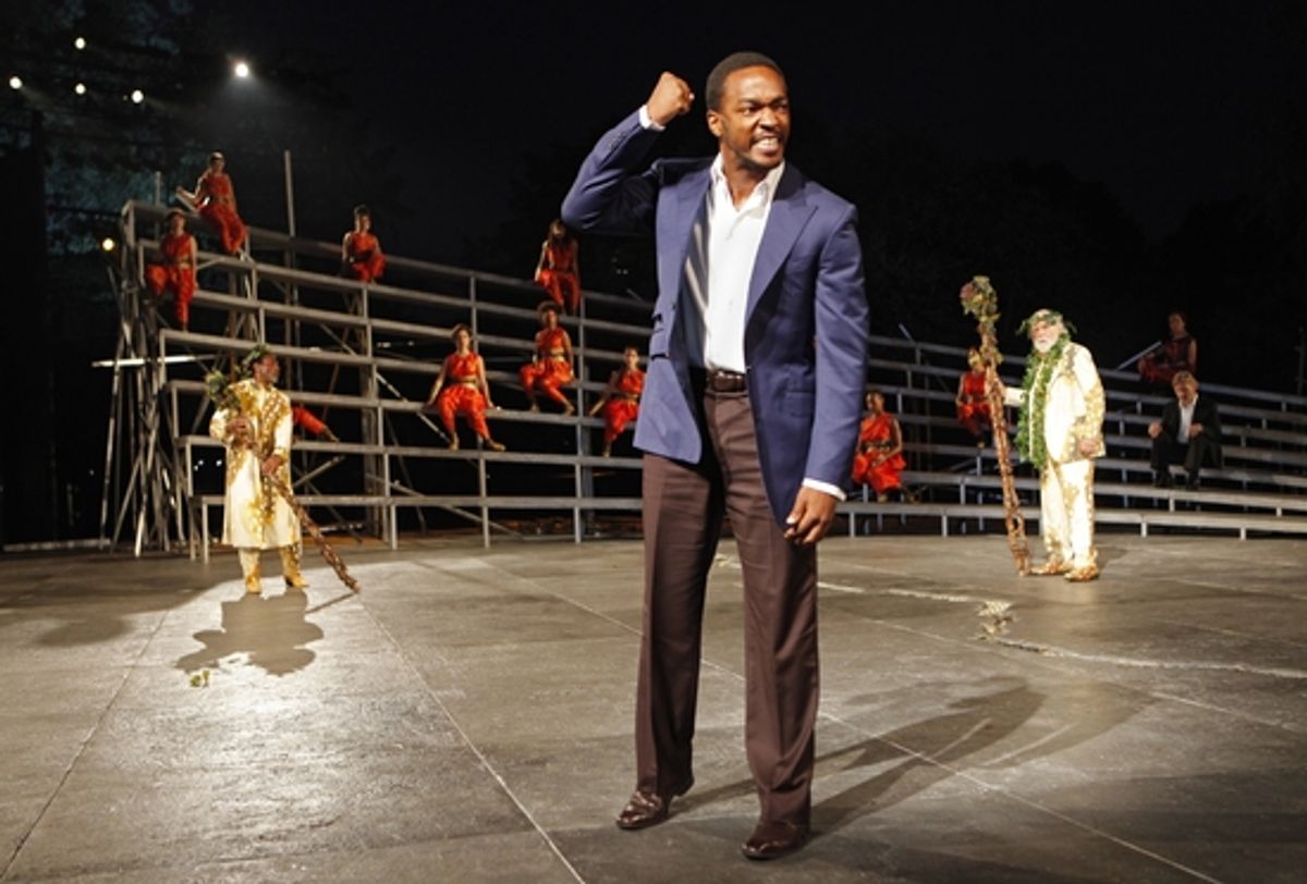 Anthony Mackie and the company at 