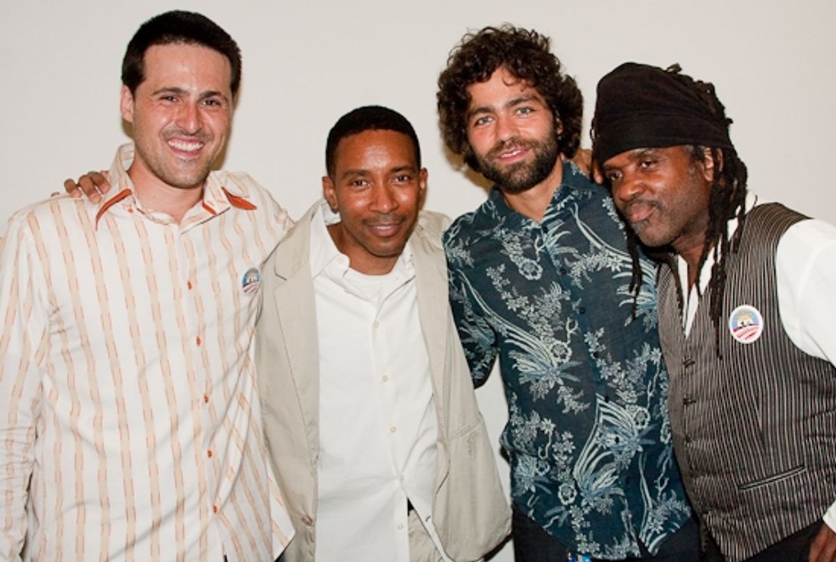Johnathan L. Davidson (playwright), Charles Randolph-Wright (director), Adrian Grenier, and Roy Wilfred Wooten at 