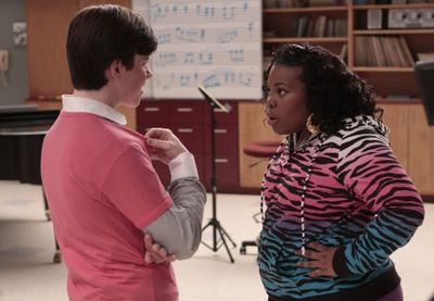 Chris Colfer and Amber Riley Photo