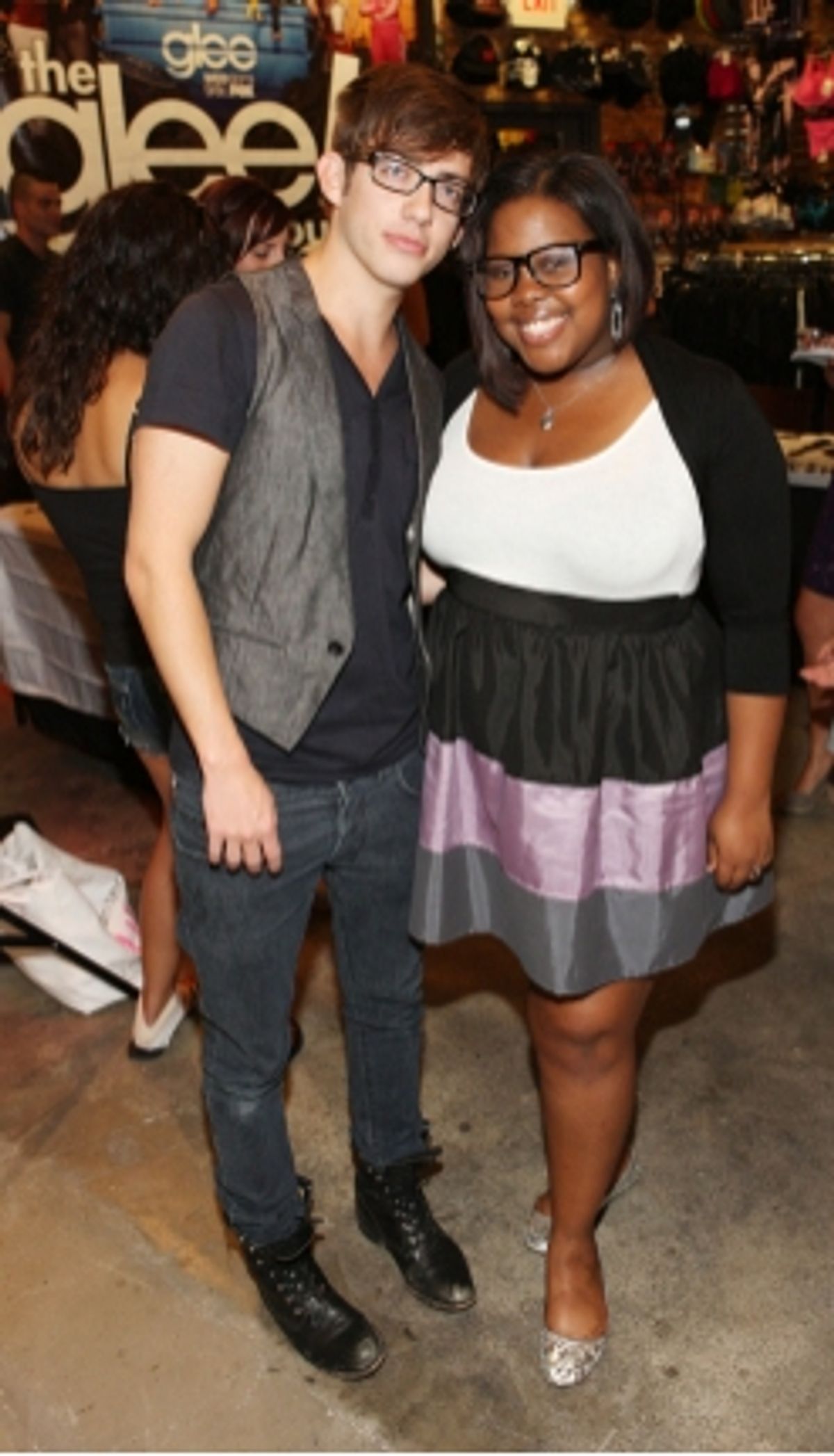 Kevin McHale and Amber Riley at 