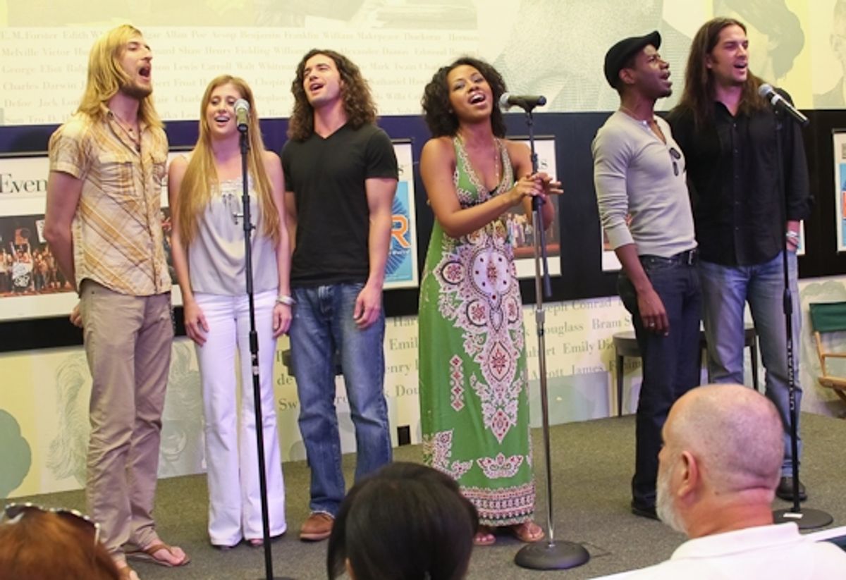 Bryce Ryness, Caissie Levy, Paris Remillard, Sasha Allen, Darius Nichols, and Will Swenson at 