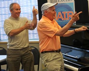 Galt MacDermot with his son @ BroadwayWorld Galt MacDermot with his son Photo