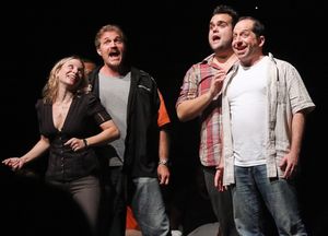 Sarah Saltzberg, Marc Kudisch, Greg Hildreth, and Jason Kravits Photo