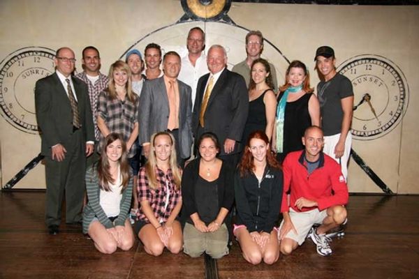 San Diego Mayor Jerry Sanders (center) With Donna Vivino (Right of Mayor); Albert Ogl Photo