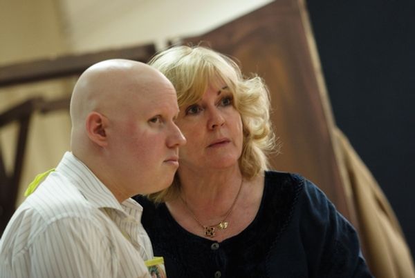 Matt Lucas (Kenneth Halliwell) and Gwen Taylor (Mrs Corden) Photo