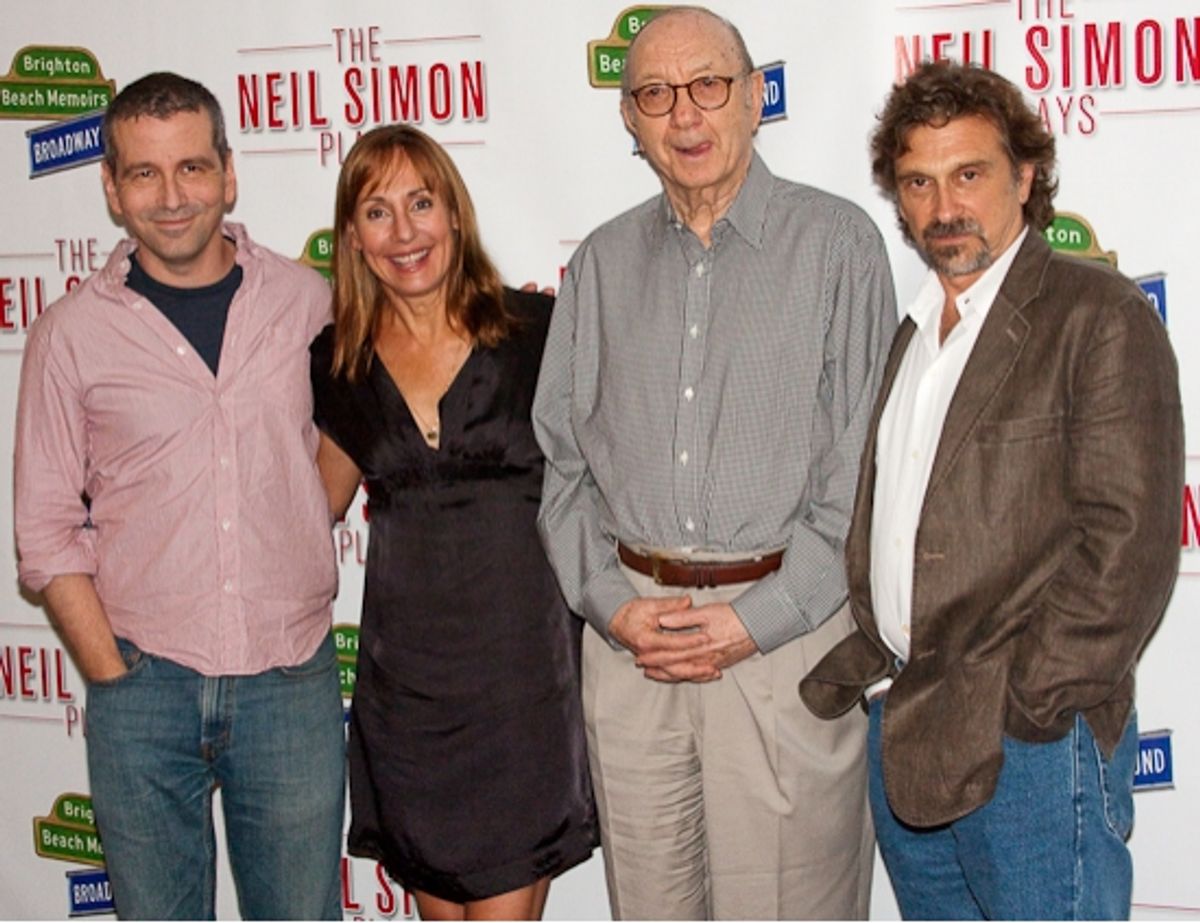 David Cromer, Laurie Metcalf, Neil Simon, and Dennis Boutsikaris at 