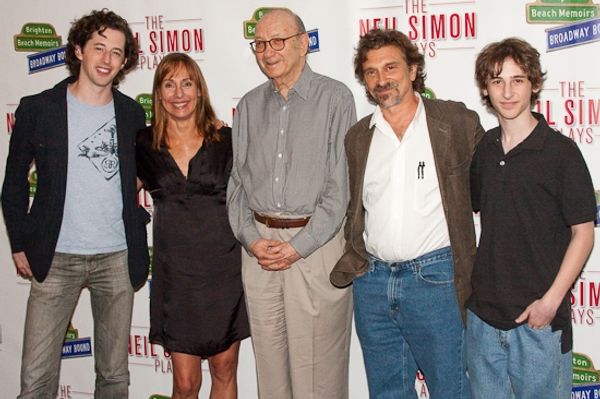 Josh Grisetti, Laurie Metcalf, Neil Simon, Dennis Boutsikaris, and Noah Robbins Photo