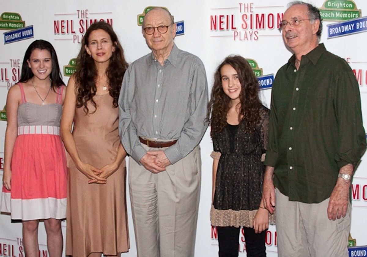 Alexandra Socha, Jessica Hecht, Neil Simon, Gracie Bea Lawrence, and Allan Miller at 