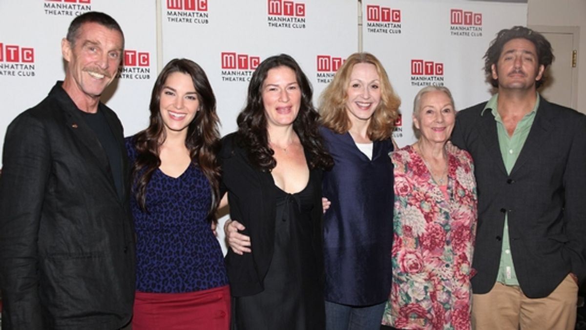  John Glover, Kelli Barrett, Ana Gasteyer, Jan Maxwell, RoseMary Harris and Reg Rogers at 