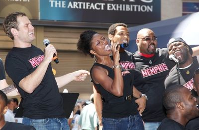 Chad Kimball, Montego Glover, Derrick Baskin and James Monroe Iglehart Photo