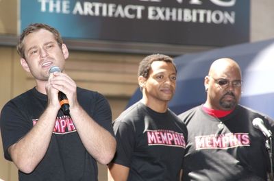 Chad Kimball, Derrick Baskin and James Monroe Iglehart Photo