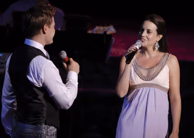 Michael Marcotte and Jenna Leigh Green at Stephen Schwartz: Making Good Photo