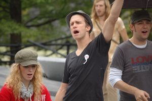 Kacie Sheik, Gavin Creel, Bryce Ryness and Andrew Kober Photo