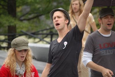 Kacie Sheik, Gavin Creel, Bryce Ryness and Andrew Kober Photo