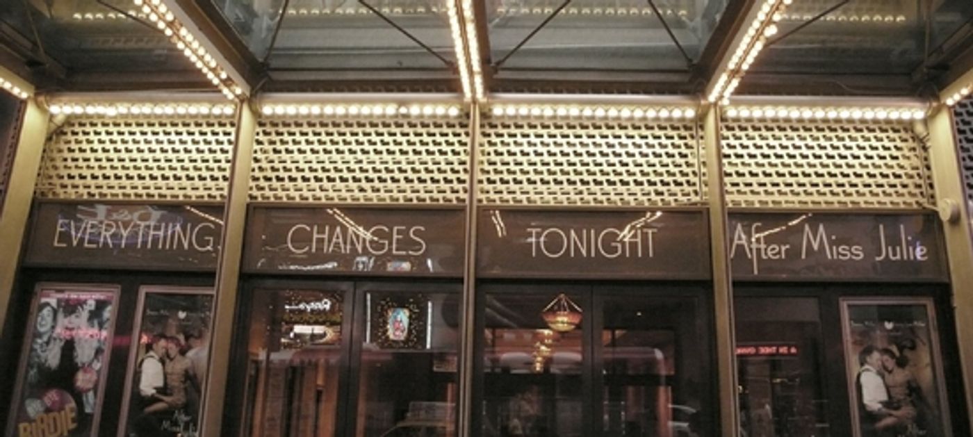 Photo Coverage: The 'AFTER MISS JULIE' Theatre Marquee Debuts On 42nd St!  Image