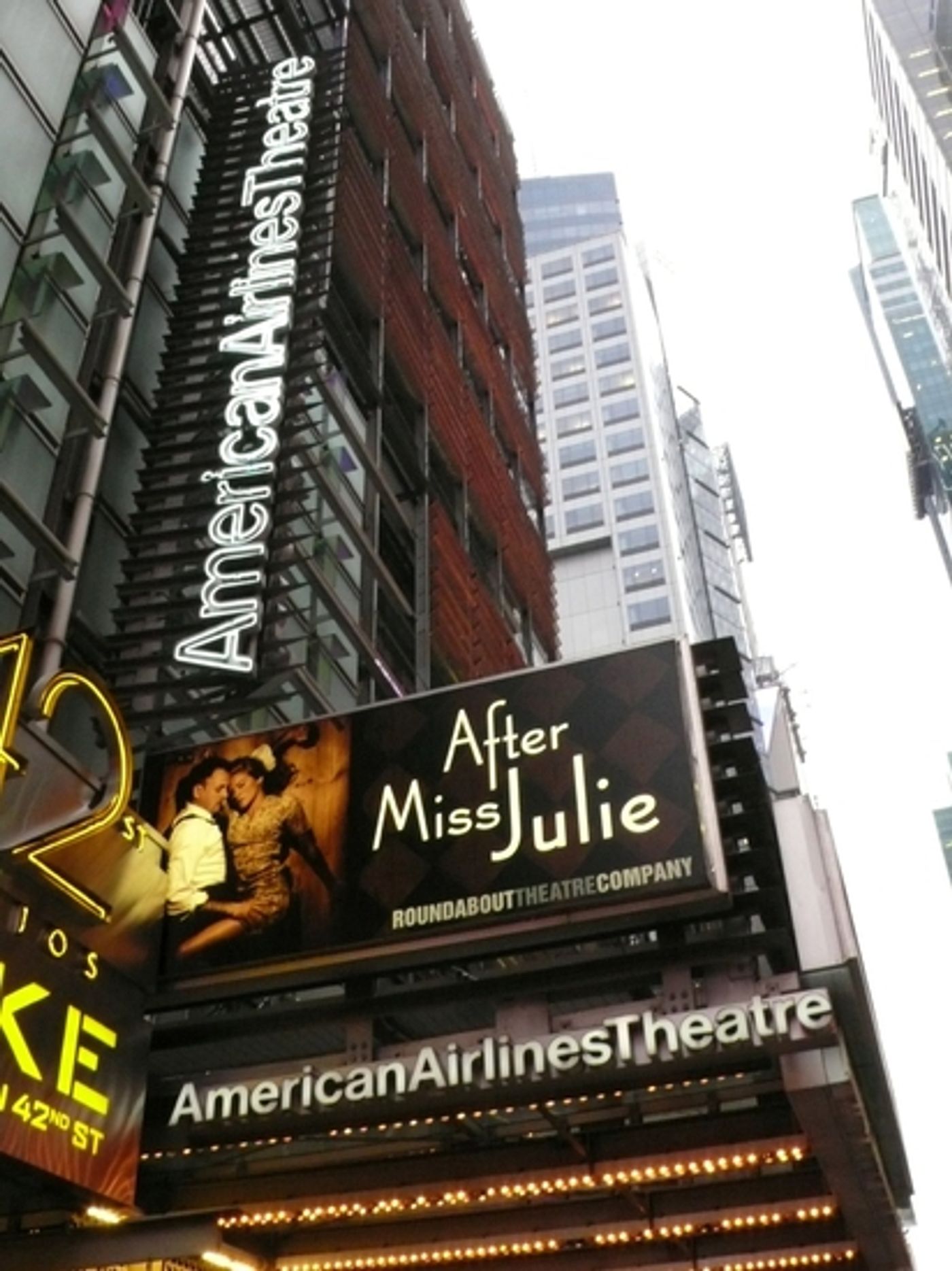 Photo Coverage: The 'AFTER MISS JULIE' Theatre Marquee Debuts On 42nd St!  Image