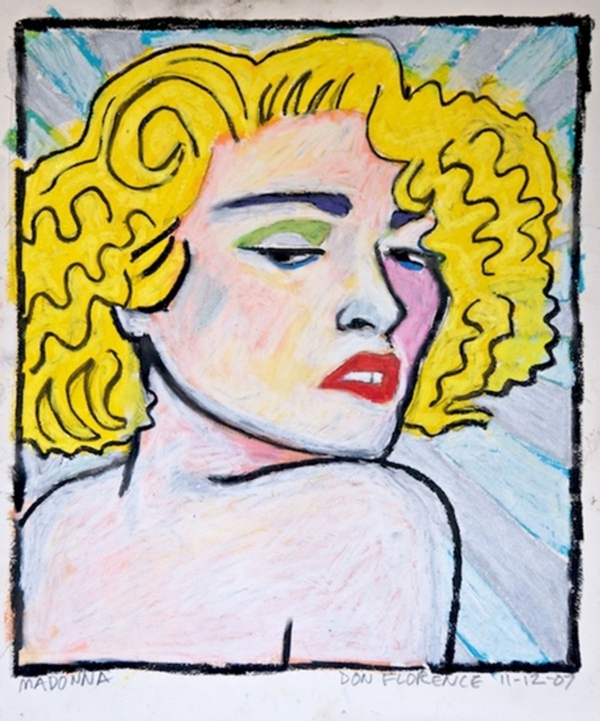 Madonna at First Sneak Peak of Don Florence's ACTORS, AUTHORS, OTHERS Exhibit