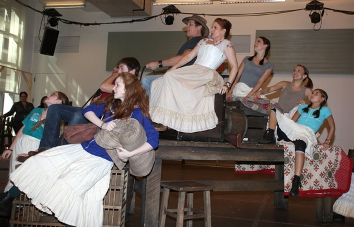 Steve Blanchard, Carly Rose Sonenclar, Melissa Gilbert, Alessa Neeck, Kara Lindsay and ensemble at 