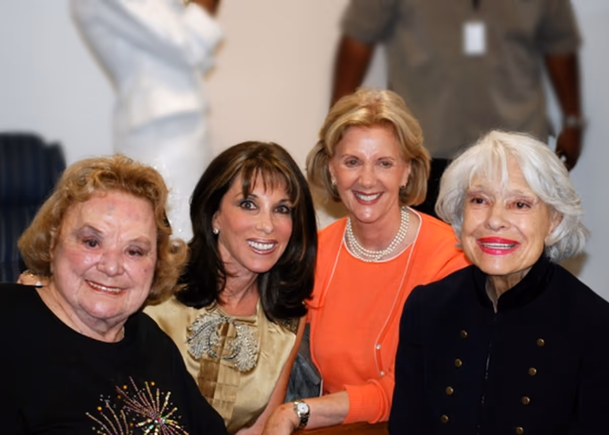 Rose Marie, Kate Linder, Channing Chase, and Carol Channing at Carol Channing at Altadena Community Church 9/6
