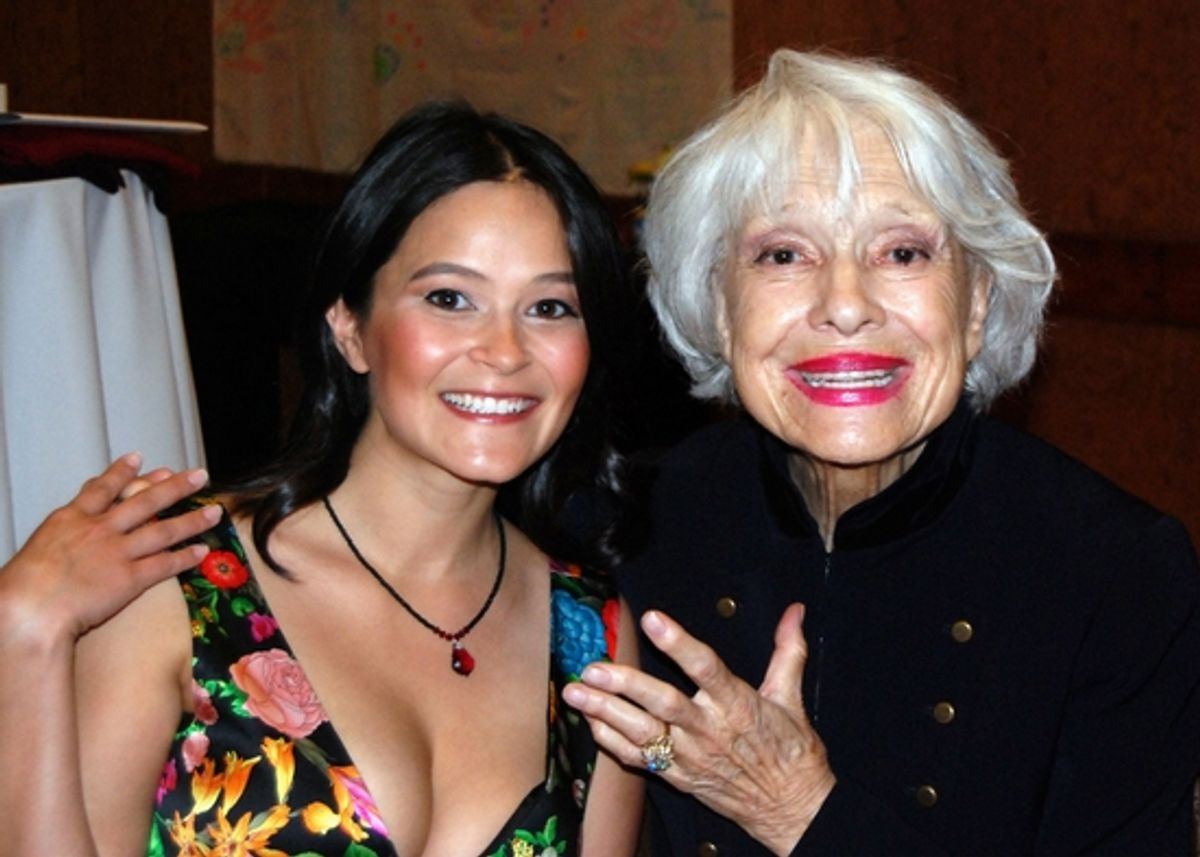 Romi Danes and Carol Channing at Carol Channing at Altadena Community Church 9/6