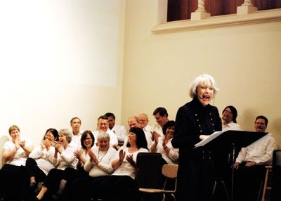 Carol Channing and Choir Photo