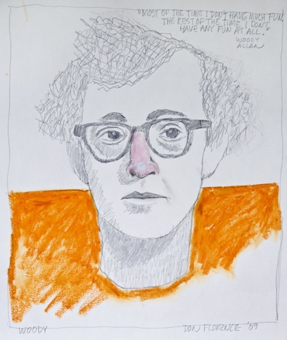 Woody Allen at Don Florence's Portraits At Phantom Gallery