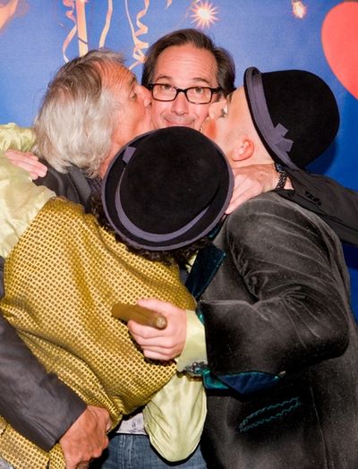 Daniel Passer, Gilles Ste-Croix, Wayne Wilson kiss up to David Shiner Photo