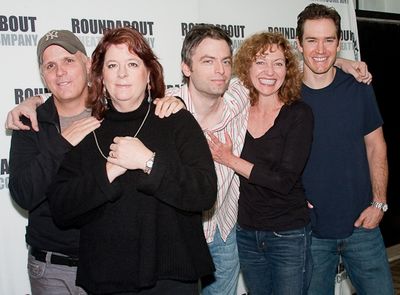 Director Scott Ellis, Theresa Rebeck, Justin Kirk, Julie White, and Mark-Paul Gossela Photo