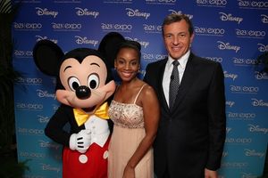 Mickey Mouse, Anika Noni Rose and Disney's Bob Iger Photo