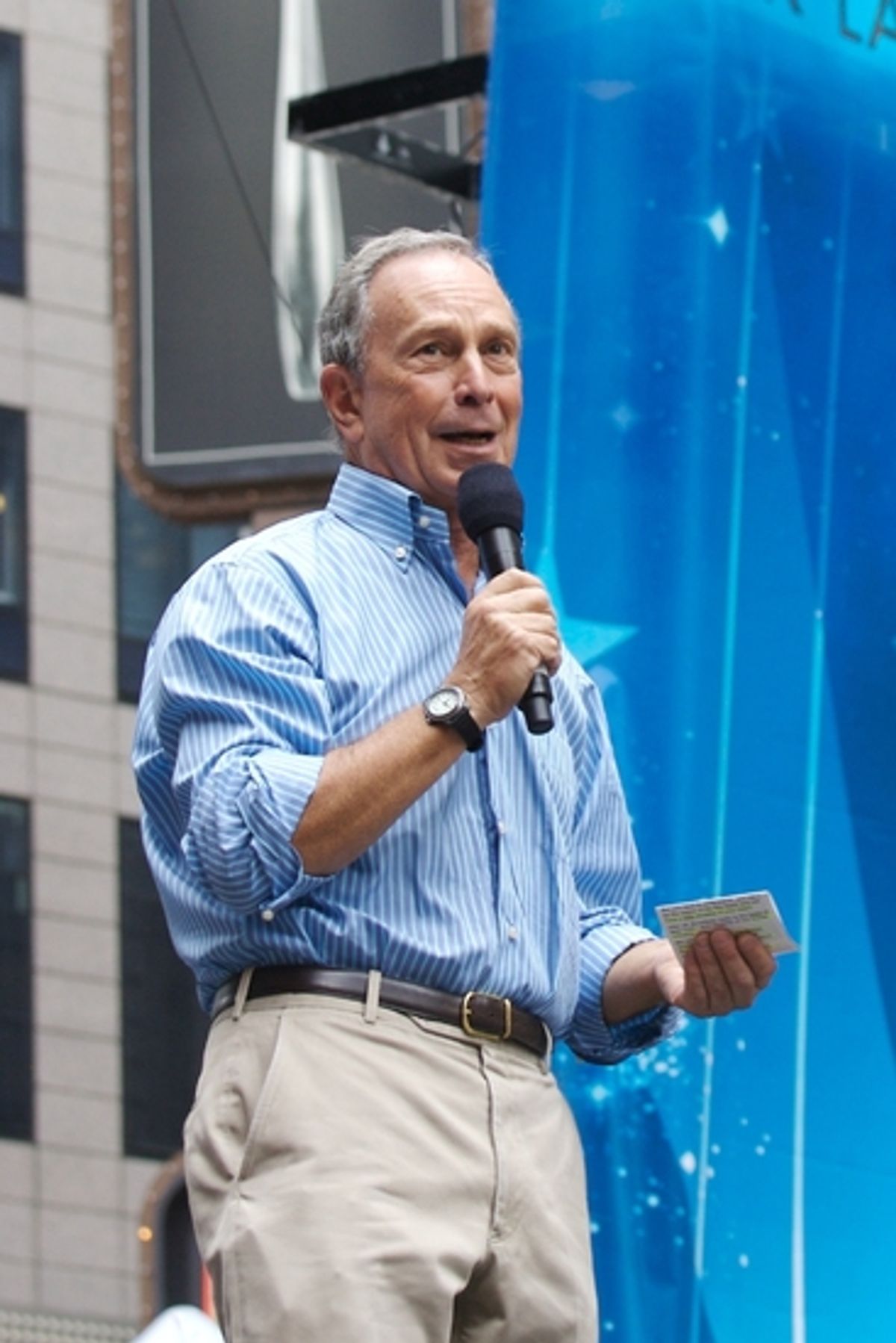 Mayor Michael Bloomberg addresses the crowd at Broadway on Broadway 2009  at 