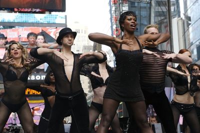Deidre Goodwin and the cast of "Chicago" perform "All the Jazz" at Broadway on Broadw Photo