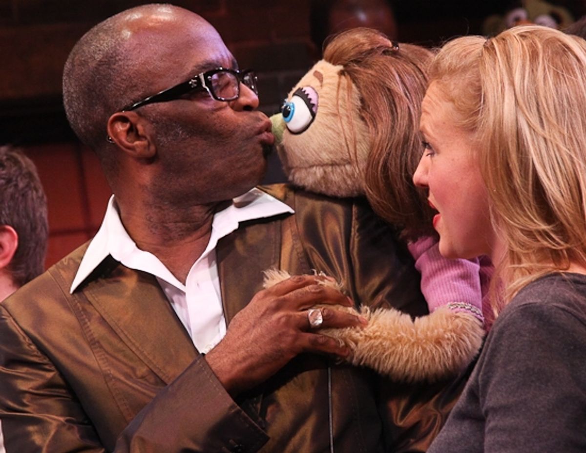 Choreographer Ken Roberson kisses Lucy goodbye...but only for now... at 