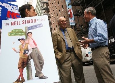 Neil Simon and Mayor Bloomberg Photo