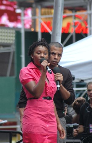 Ta'Rea Campbell from the cast of The Lion King Photo