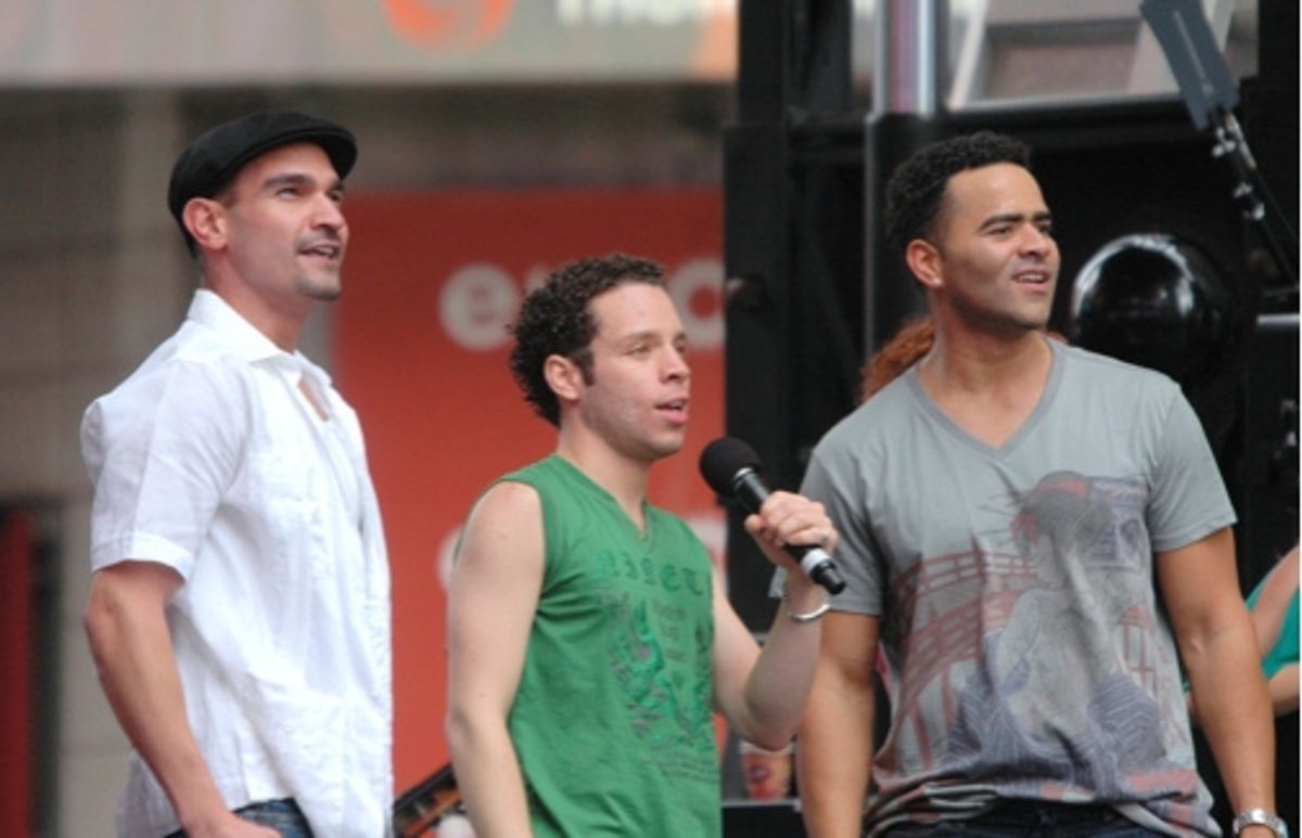 Javier Munoz, Robin de Jesus, and Christoper Jackson at 