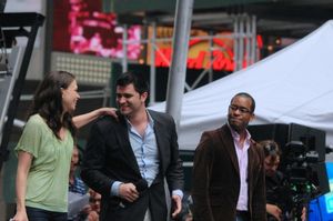 Sutton Foster, Ben Campbell and Daniel Breaker Photo