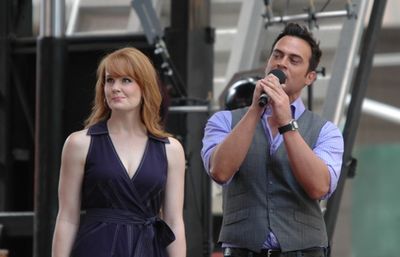 Kate Baldwin and Cheyenne Jackson-Finian's Rainbow Photo