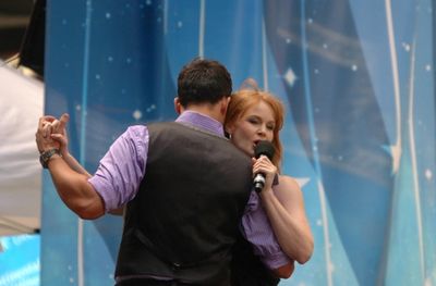 Kate Baldwin and Cheyenne Jackson-Finian's Rainbow Photo